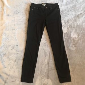 Jcrew Black Denim Toothpick Jeans size 28T